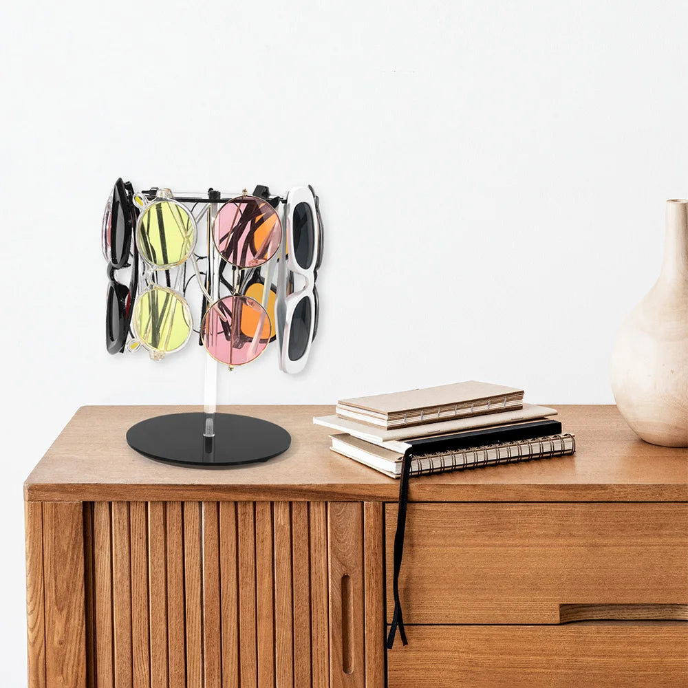 Présentoir rotatif pour lunettes de soleil, supports de rangement pour lunettes multi-styles, adaptés au rangement des lunettes, support de rangement à domicile