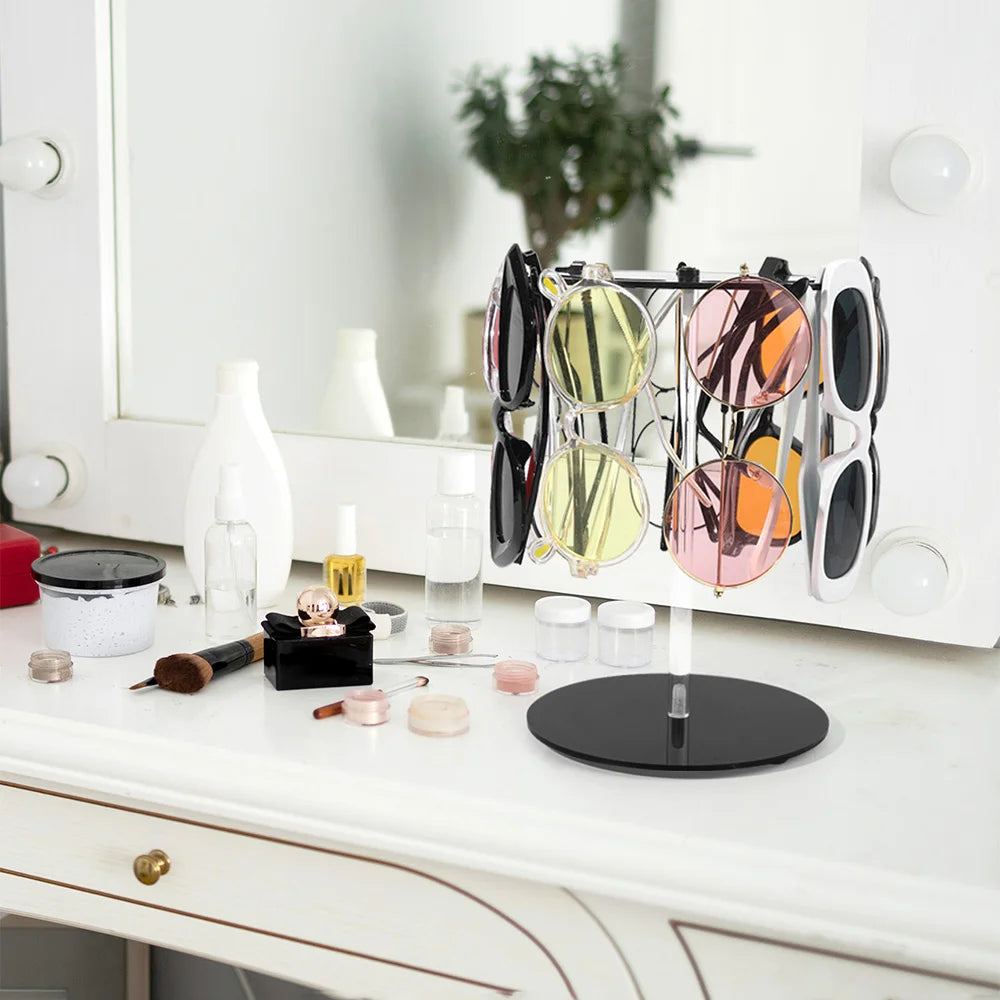 Présentoir rotatif pour lunettes de soleil, supports de rangement pour lunettes multi-styles, adaptés au rangement des lunettes, support de rangement à domicile